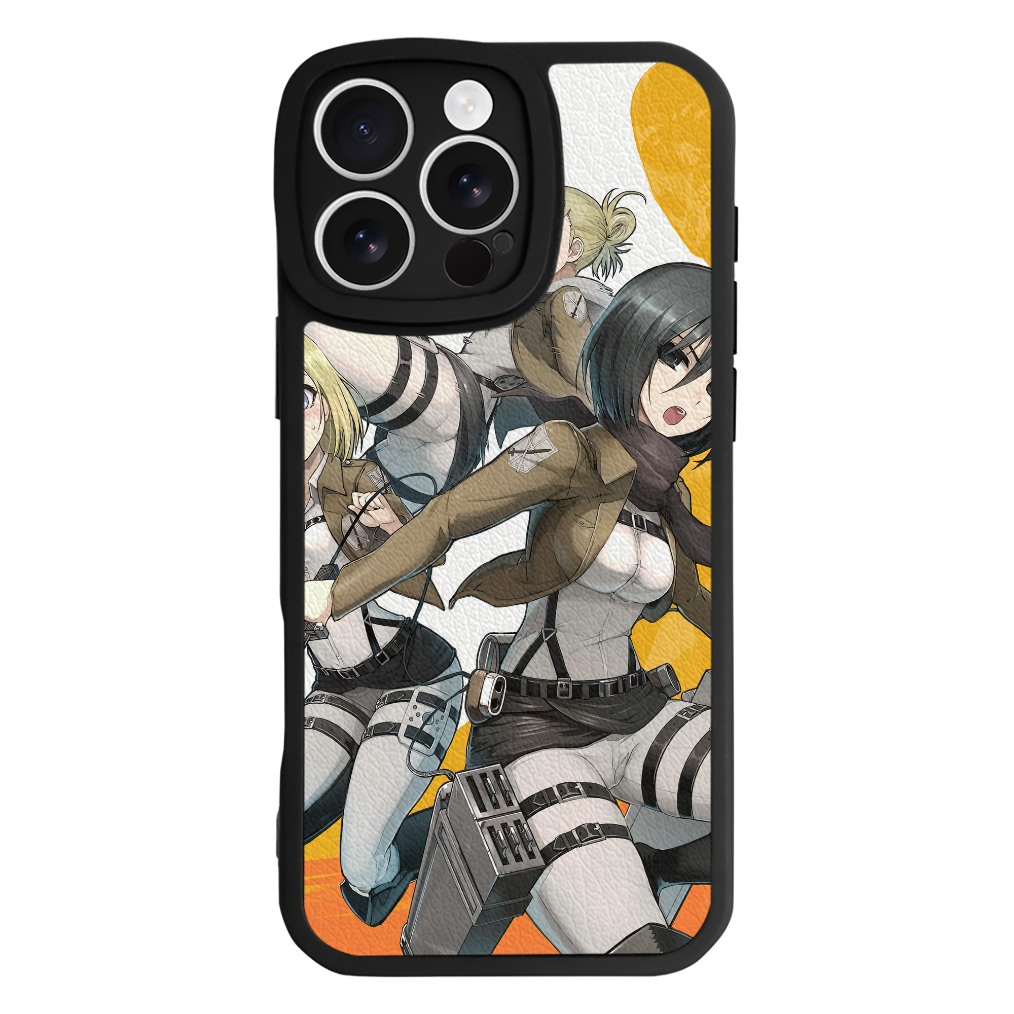 （画像用） 進撃の巨人 Attack on Titan 【iPhone 16シリーズ対応】シリコンスマホケース（レザー調） 材質：シリコン